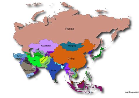 Asya kıta haritası